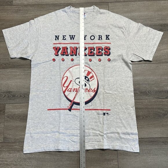 Vintage 90s New York Yankees Team Hanes T-Shirt XL USA 1992 Single Stitch - Picture 9 of 9